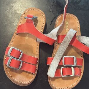 Freshly Picked Kids Bright Red Sandals